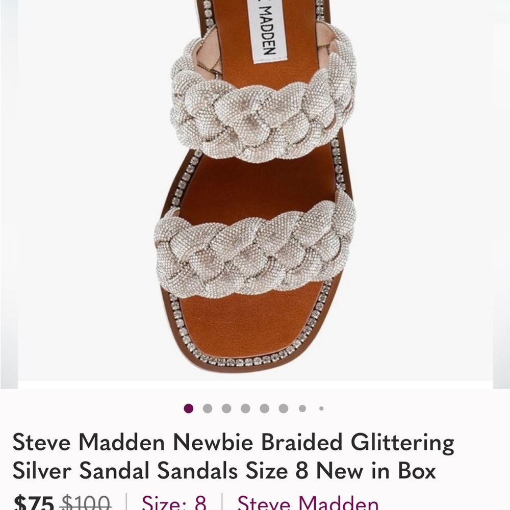 Steve Madden NIB Newbie Rhinestone Slide Sandals … - image 3